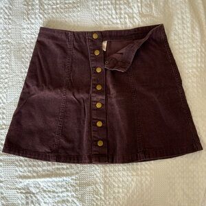 Wishlist Large corduroy button-up skirt